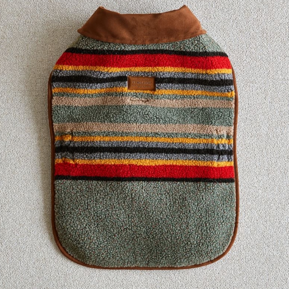 Pottery Barn Pendleton Vintage Camp Pet Coat Clothing Dog 20- 35 Pounds Large L